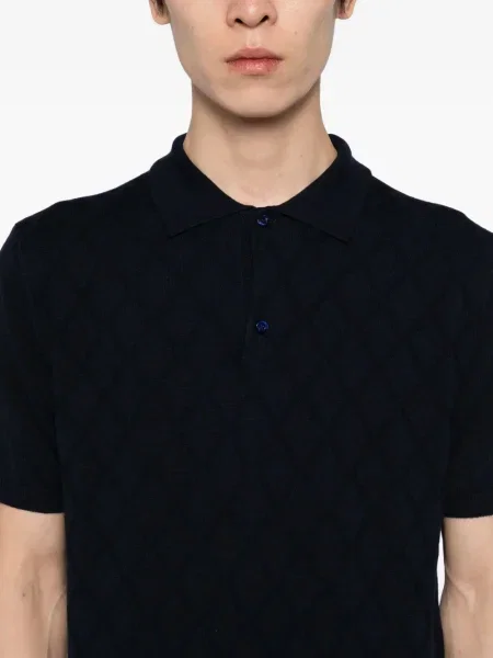 Polo Canali de lână albastru