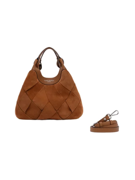 Torebka Gianni Chiarini zamszowa brązowa