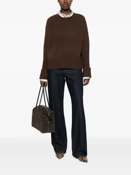 Pulover Tory Burch cu model floral maro