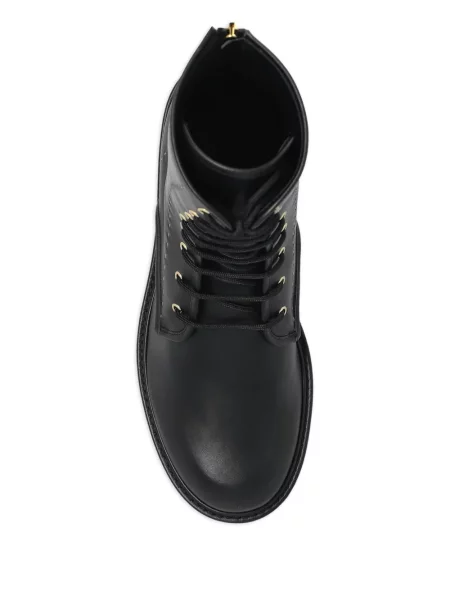 Botine Max Mara cu șireturi din dantelă negru
