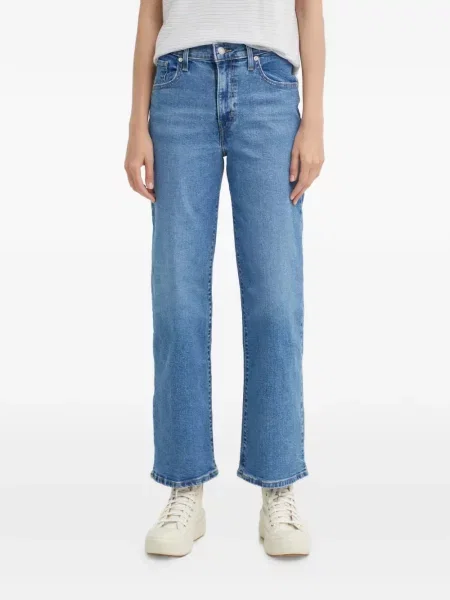 Blugi drepți Levi's® zdrențuiți negru