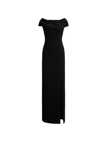 Rochie maxi Lauren Ralph Lauren cu umerii deschiși negru