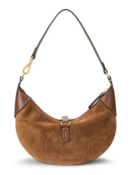 Geanta hobo Polo Ralph Lauren din piele maro