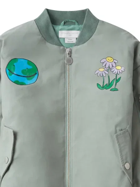 Kurtka bomber dziecięcy Stella Mccartney zielony