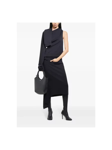 Bluza Courreges z odkrytymi ramionami czarna