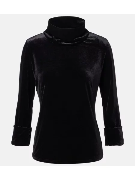 Top Dorothee Schumacher de catifea negru