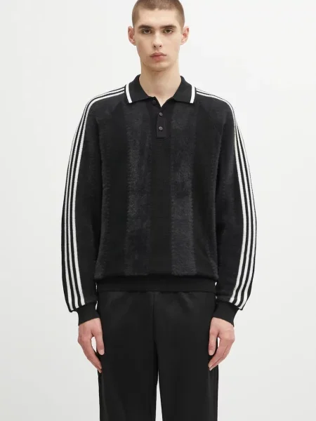 Adidas Originals pulover din amestec de lână Knitted Jersey negru
