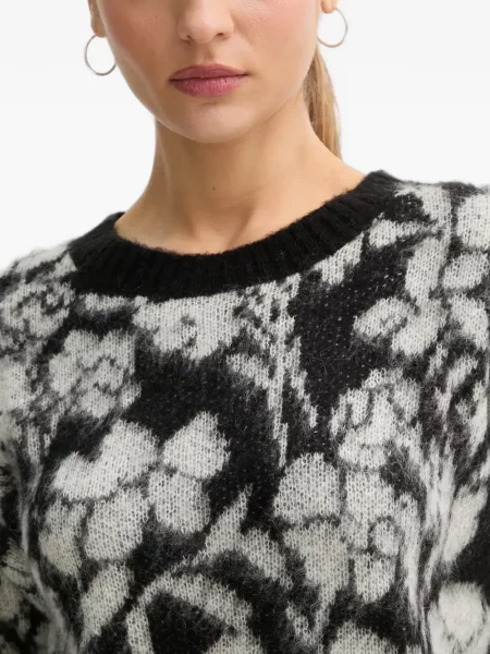 Pulover Benetton cu model floral negru