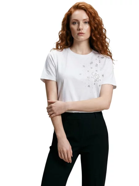 Majica Liu Jo s kratkimi rokavi črna