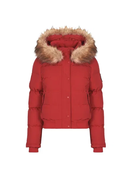 Bomber bunda Superdry s kapucňou červená