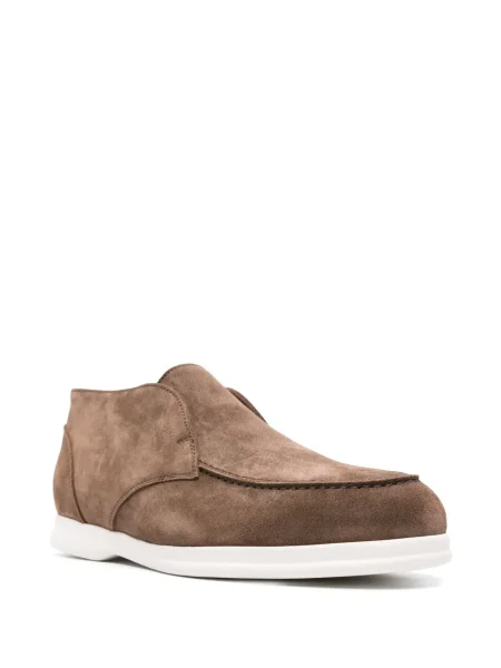 Pantofi loafer Doucal's din piele de căprioară maro