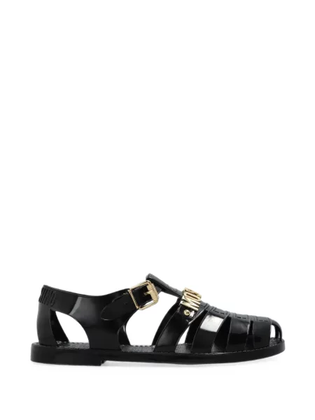 Sandale Moschino cu autograf negru