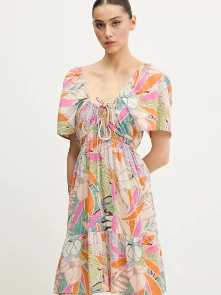 Rip Curl sukienka CALA VADELLA multicolor mini rozkloszowana