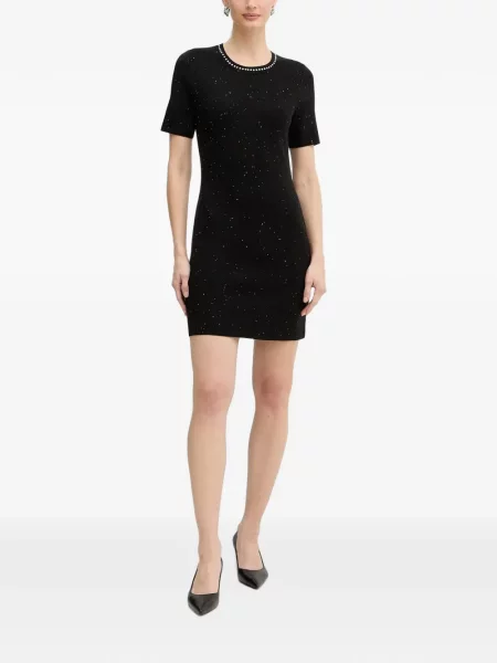 Stras rochie mini Morgan tricotate negru