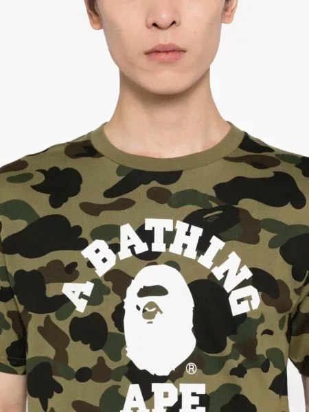 Tricou A Bathing Ape® cu imagine verde