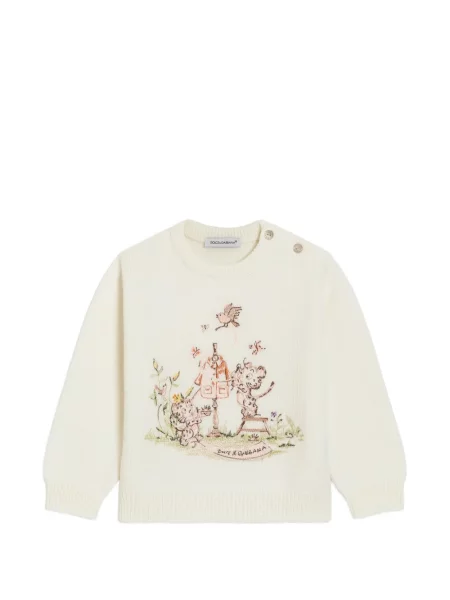 Sweter dziecięcy Dolce And Gabbana biały