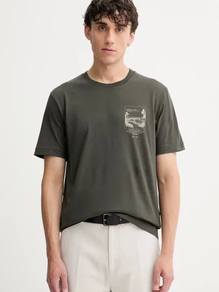 Tričko Marc O'Polo s potiskem zelená