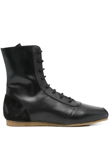 Sneakerși Stefan Cooke cu șireturi din piele negru