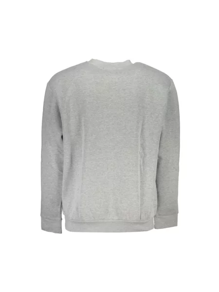 Bluza Cavalli Class z długim rękawem z dekoltem w kształcie litery U casual szara