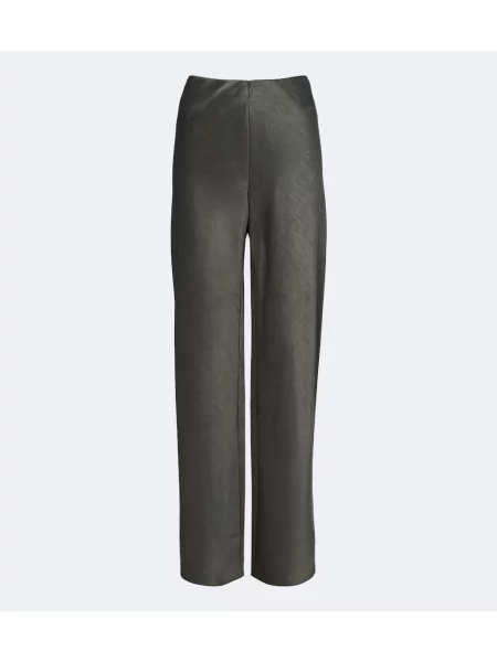 Pantaloni Vince din satin verde