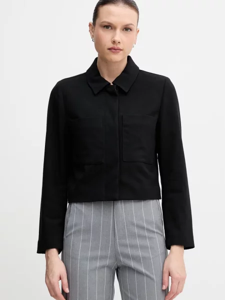 United Colors of Benetton jakna iz volnene mešanice črna