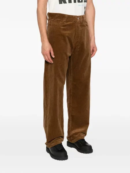 Pantaloni Carhartt Wip de catifea cord maro