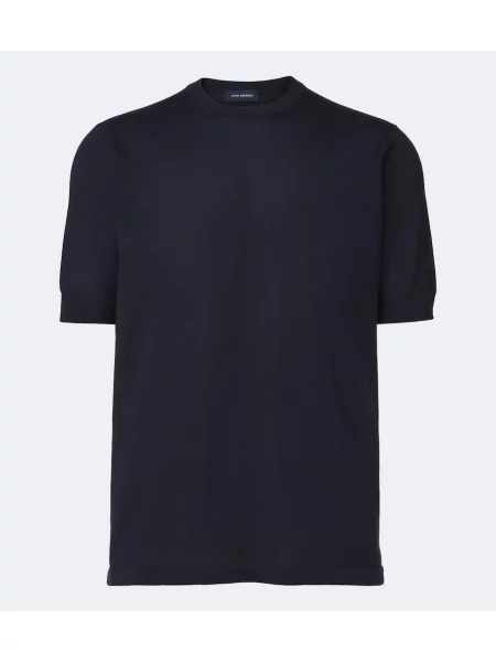 Pulover Thom Sweeney de mătase albastru
