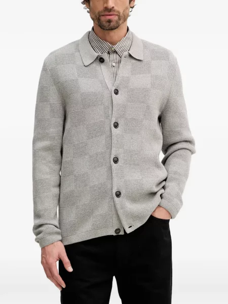 Cardigan Barbour în carouri gri