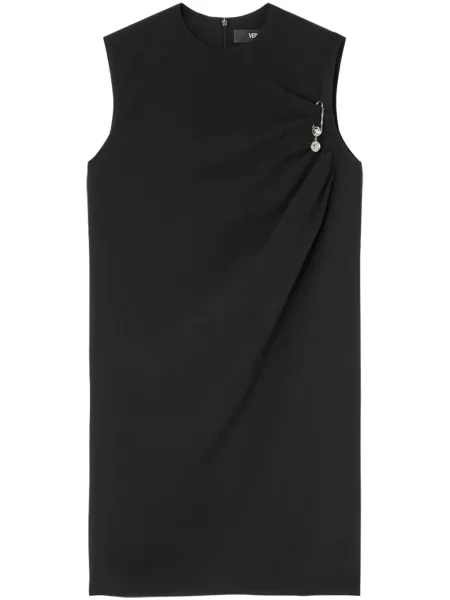 Mały sukienka mini Versace odblaskowa garniturowa czarna