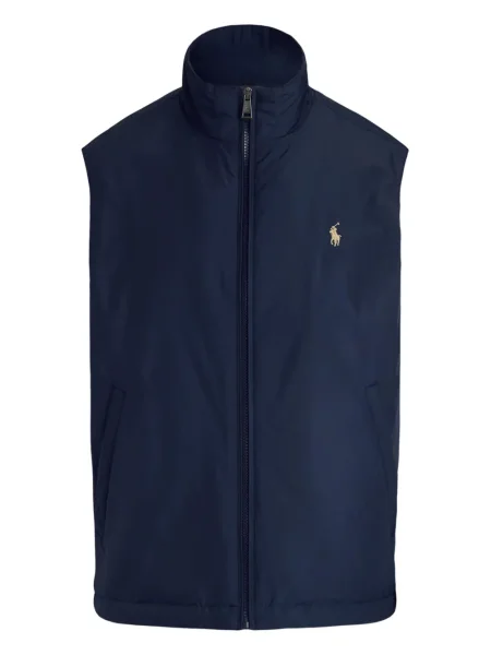 Tricou Polo Ralph Lauren din piele cu broderie în carouri maro