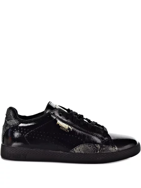 Sneakerși Puma din piele de lac negru