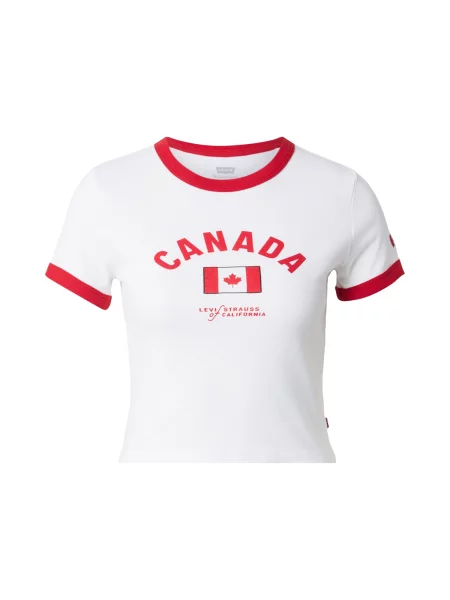 LEVI'S ® Tricou Canada  Ringer Tee roșu rodie alb