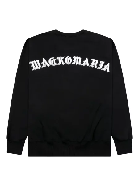 Hanorac crewneck Wacko Maria cu broderie negru