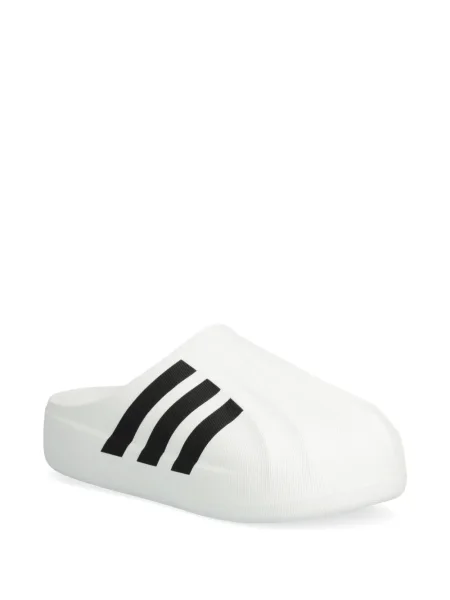 Geacă Adidas cu șireturi cu dungi cu platformă alb