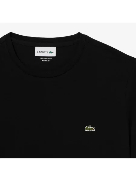 Футболка Lacoste с круглым вырезом черная