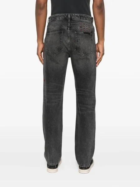 Jeansy Ksubi z przetarciami czarne