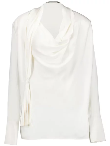 Top Stella Mccartney drapat alb