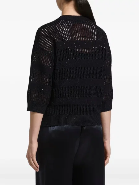Pulover Peserico cu paiete negru