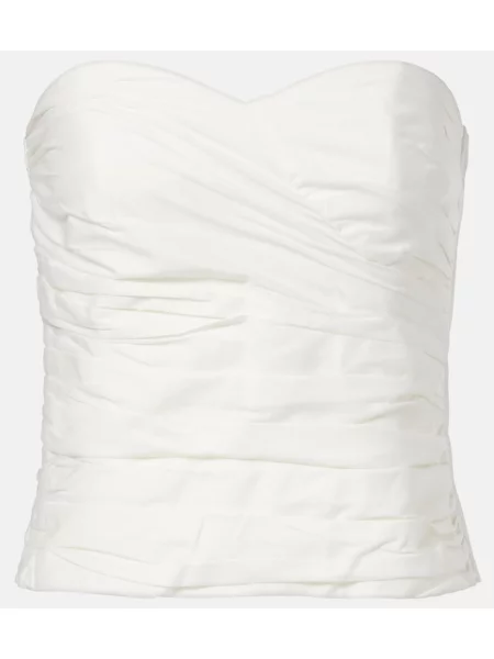 Top Adriana Degreas drapat alb