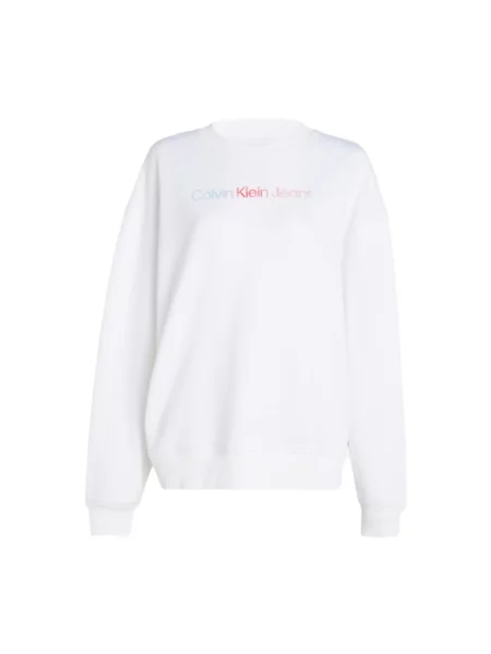 Bluza sportowa Calvin Klein z nadrukiem biała