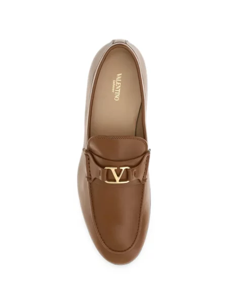 Кожени лоуфъри Valentino Garavani кафяво