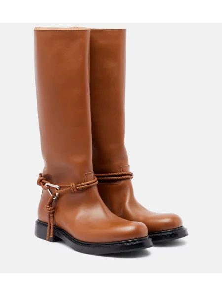 Cizme Bottega Veneta din piele maro