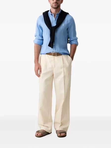 Είδος υφάσματος πιτζάμας Polo Ralph Lauren με κέντημα μπλε