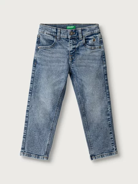 United Colors of Benetton slim fit traperice za djecu plava