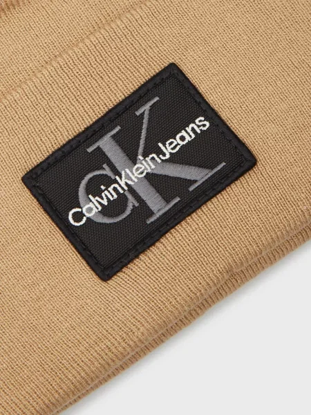 Шапка Calvin Klein Jeans з автографом бежева
