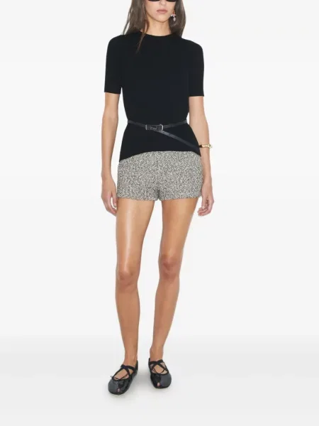 Pantaloni scurți Tory Burch din tweed negru