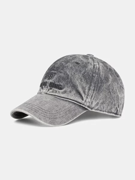 Anine Bing JEREMY BASEBALL CAP czapka z daszkiem jeansowa szara