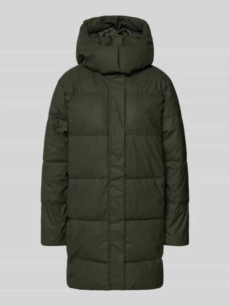 Płaszcz pikowany o kroju regular fit z kapturem model ‘GREATAKYLIE’ Vero Moda zielony