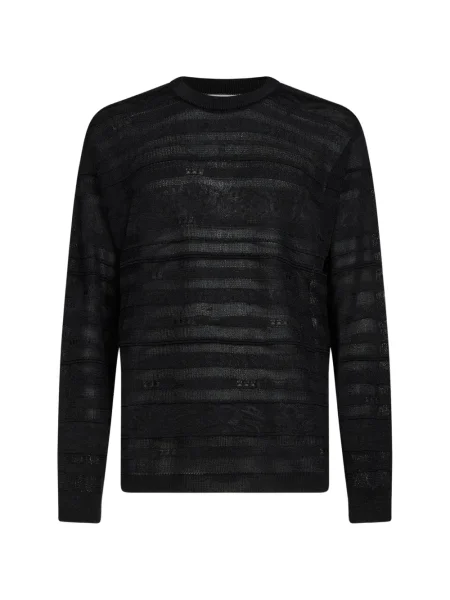 Плетен пуловер Laneus черно