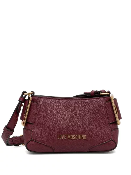 Geanta crossbody Love Moschino cu autograf roșu